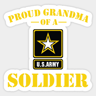 Proud Grandma of U.S Army Soldier Sticker